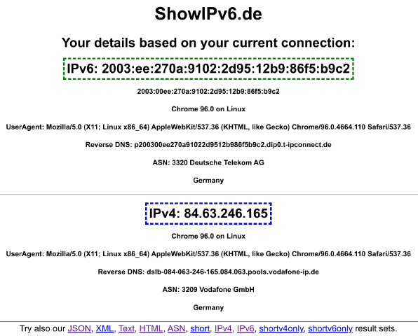 Update der ShowIPv6.de